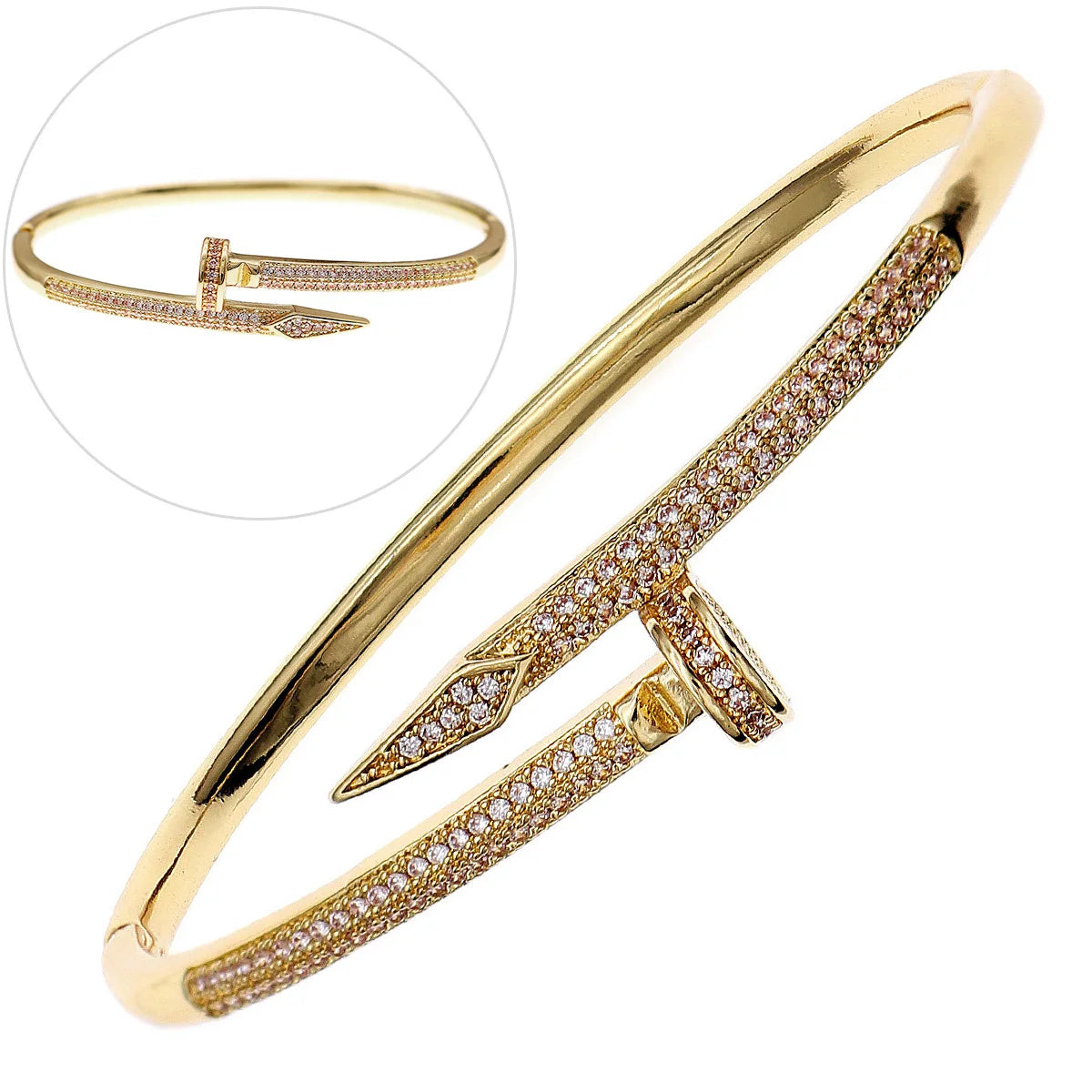 Copper With Zirconium Opening Female Simple Trendy Bracelet Trendy