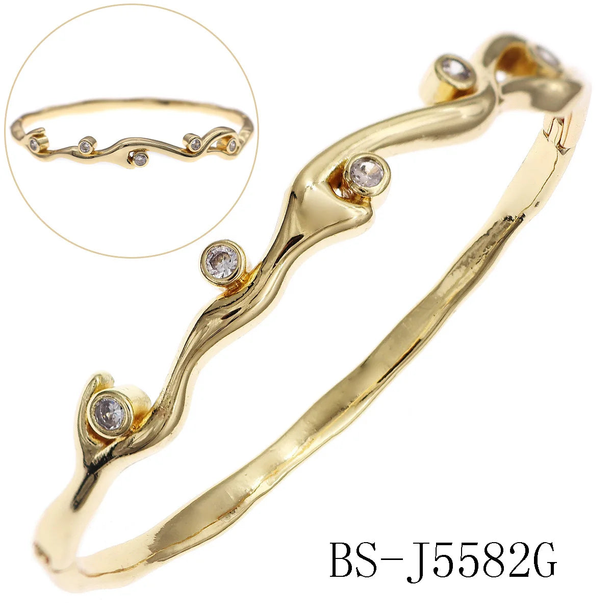 Copper With Zirconium Opening Female Simple Trendy Bracelet Trendy
