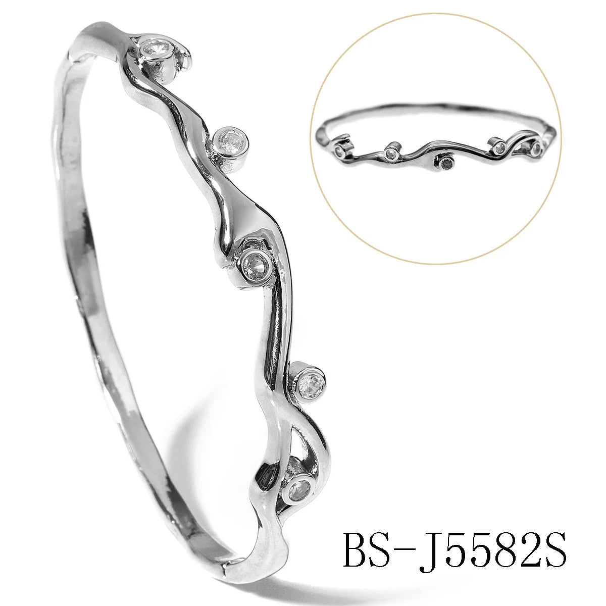 Copper With Zirconium Opening Female Simple Trendy Bracelet Trendy