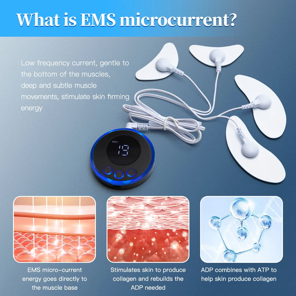 EMS Face Lifting Massage Microcurrent Face For Face Anti Wrinkle Skin