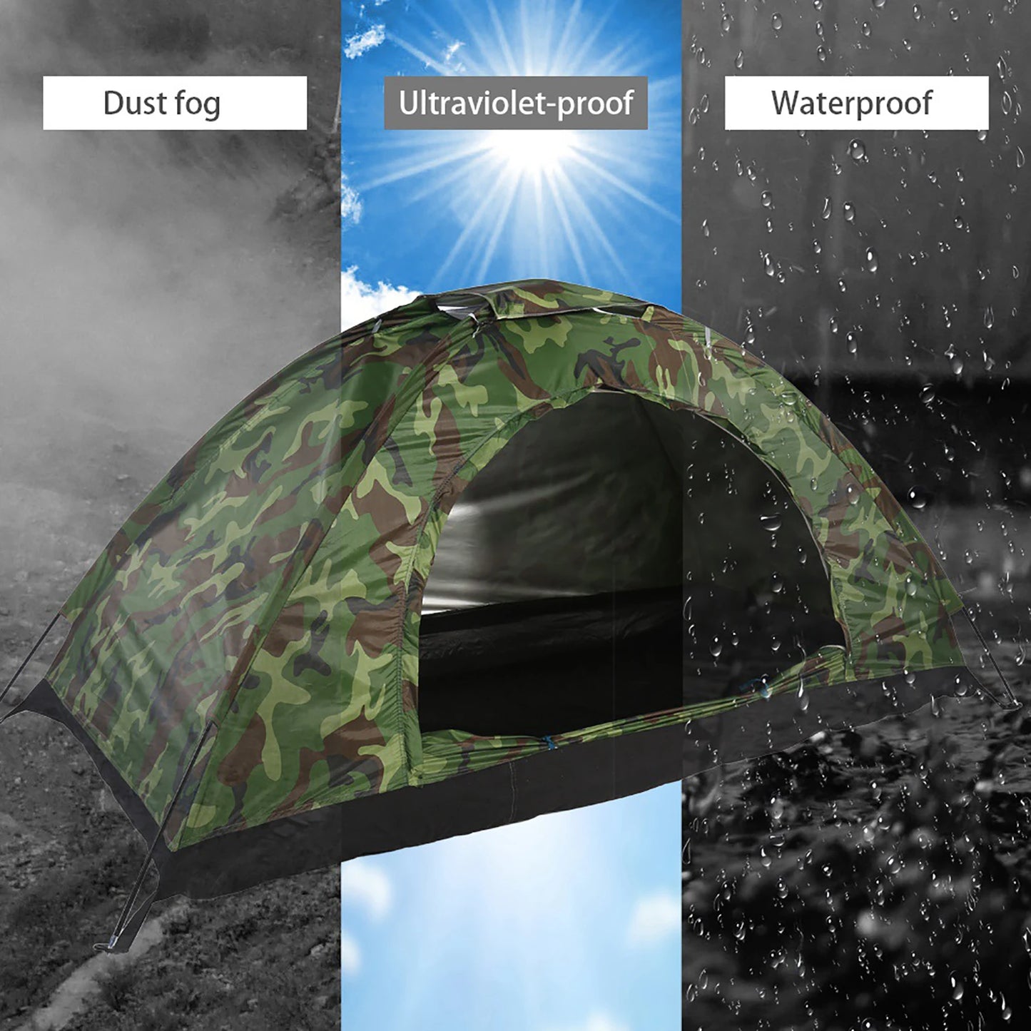 Camouflage Tent One Person Tent Outdoor Camouflage UV Waterproof