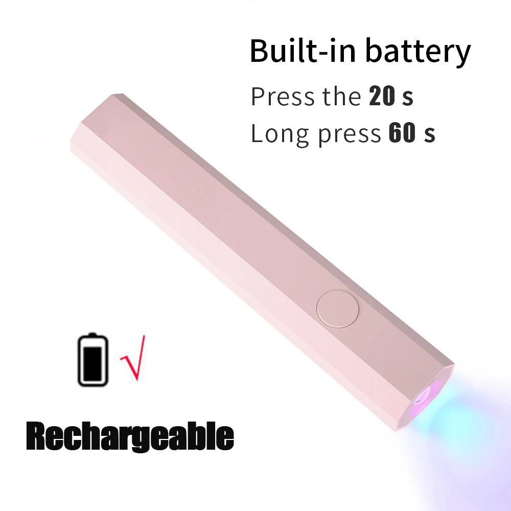 YIKOOLIN Handheld UV/LED Light for Nails 12W Portable Mini UV L