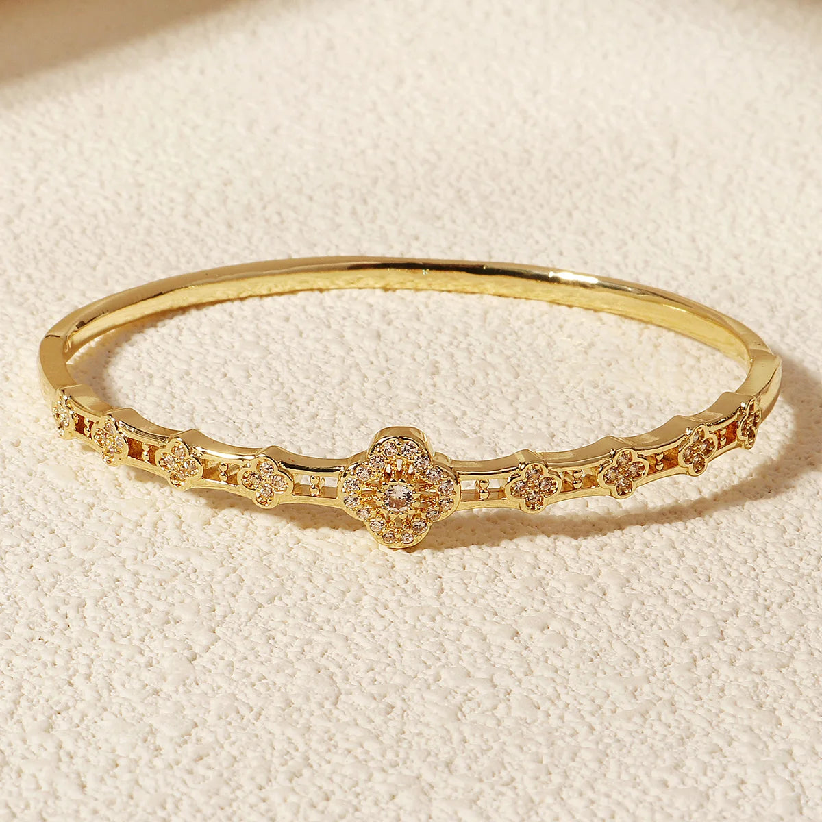Copper With Zirconium Opening Female Simple Trendy Bracelet Trendy