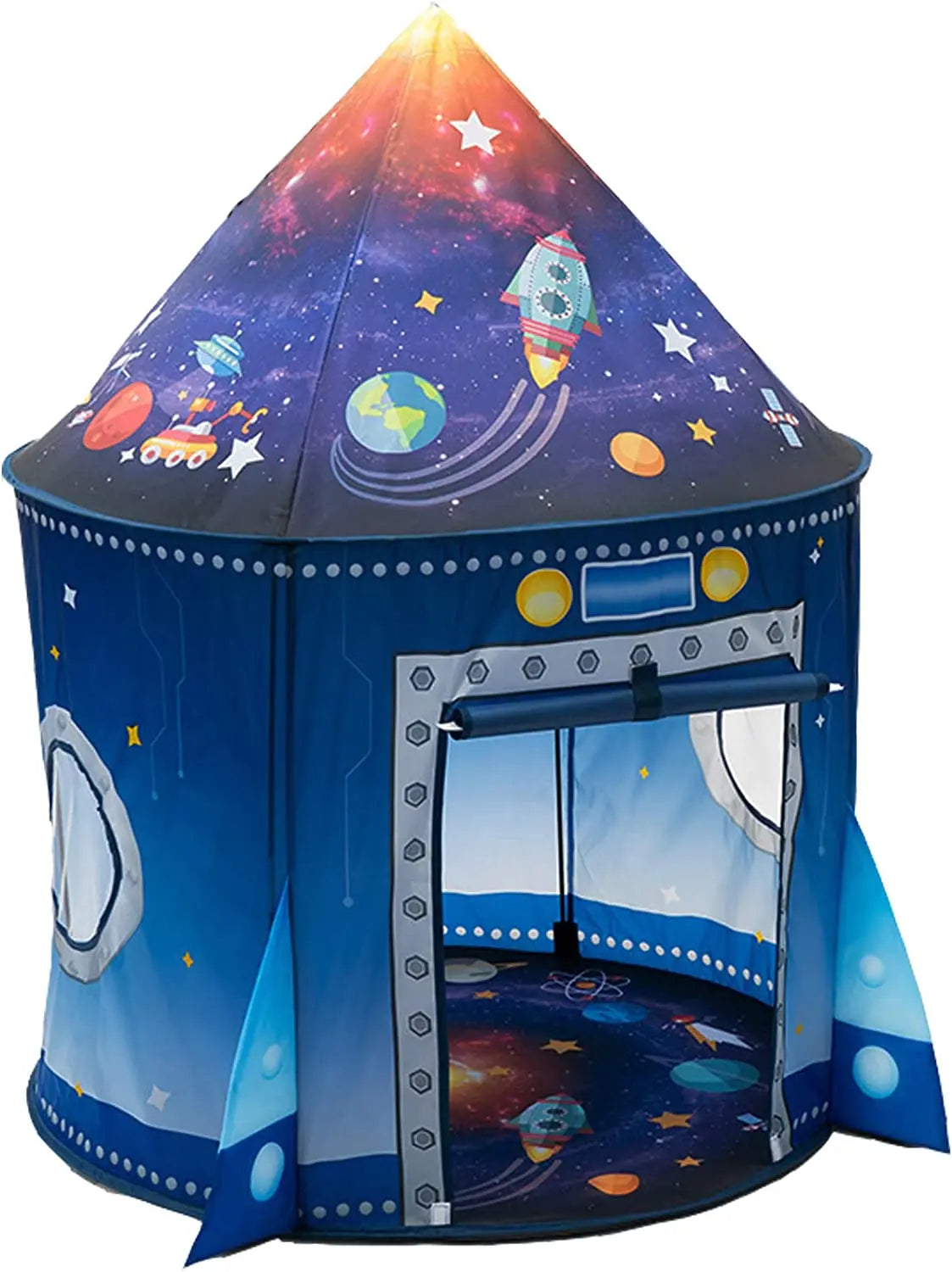 Rocket Ship Kids Tent Pop Up Play Toy Tent for Children Large Space