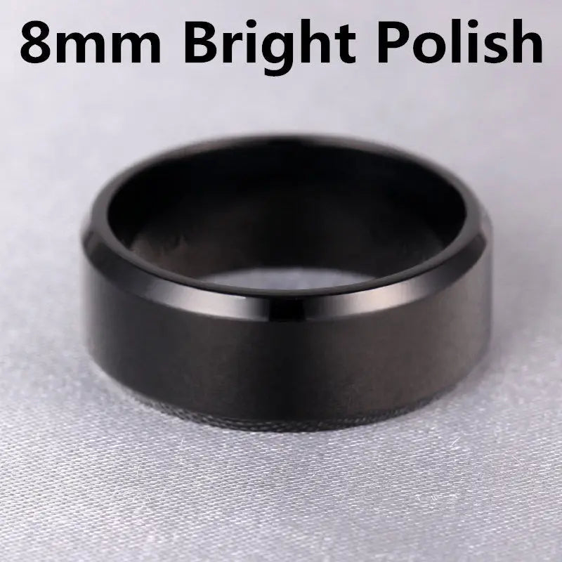 2021 Fashion Charm Jewelry ring men stainless steel Black Rings For Women