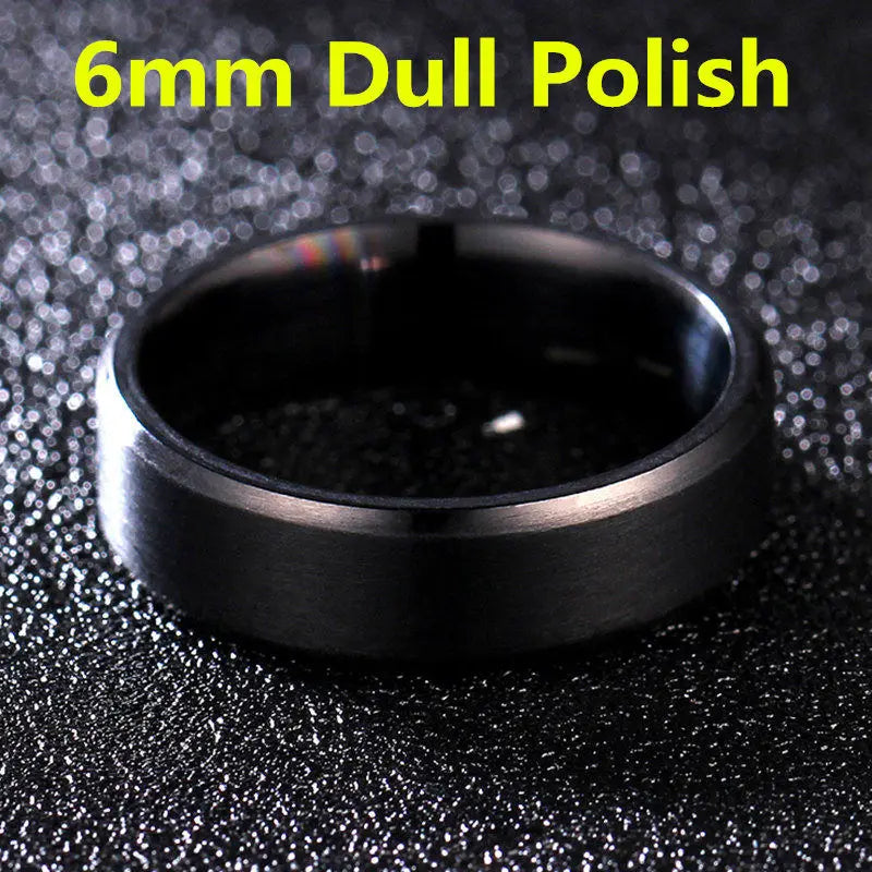 2021 Fashion Charm Jewelry ring men stainless steel Black Rings For Women