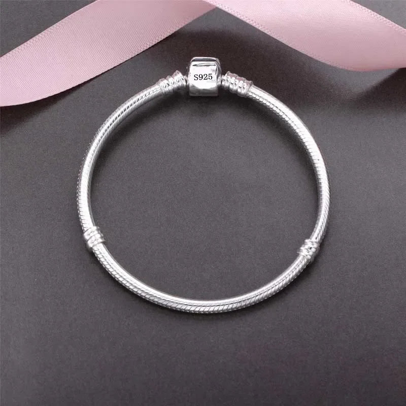 Handmade Original Fine Jewelry 925 Sterling Silver Charm Bracelet Soft Smooth