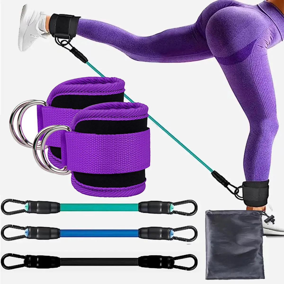 Ankle Strap Resistance Bands Hip Leg Strength Pull Rope Fitness Elastic