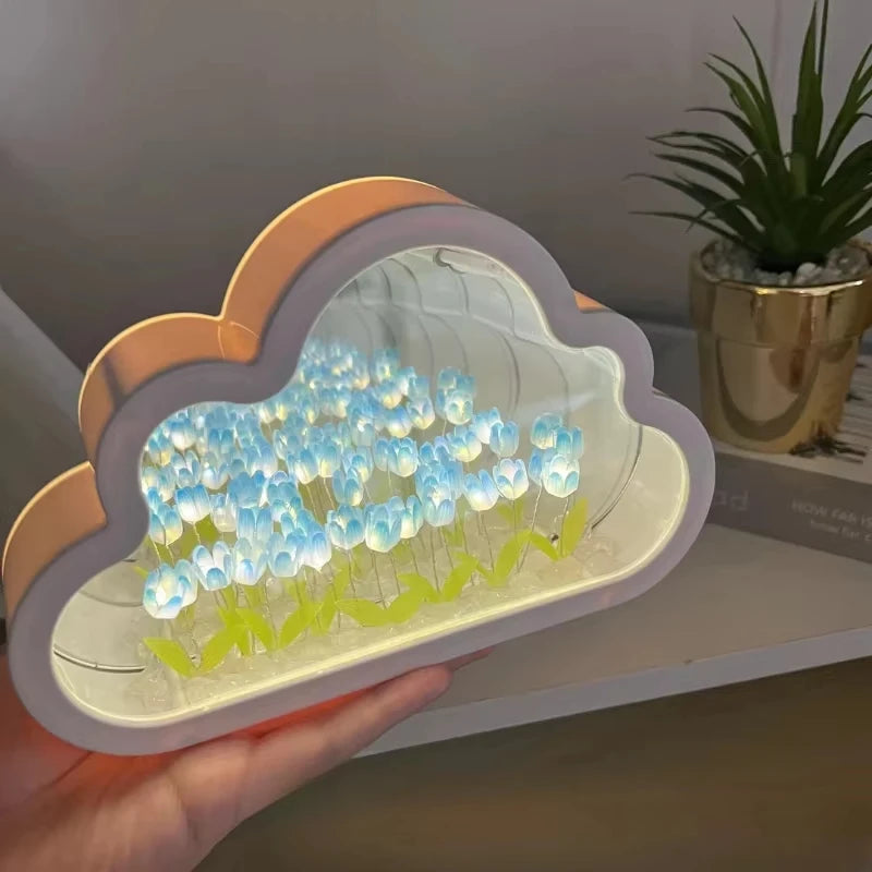 Tulip Cloud Sea of Flowers Night Light Creative Light Atmosphere