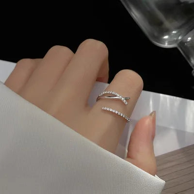 New 2024 Minimalist Thin Rings For Women Wedding Brilliant Cubic Zircon