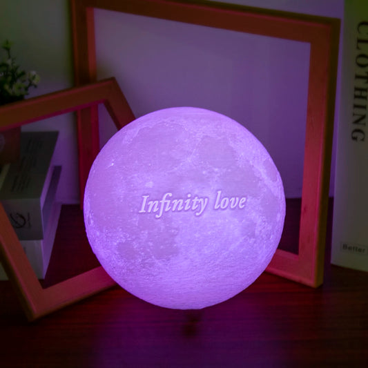 Personalized 3D Printing Moon Lamp Customized Photo Text Night