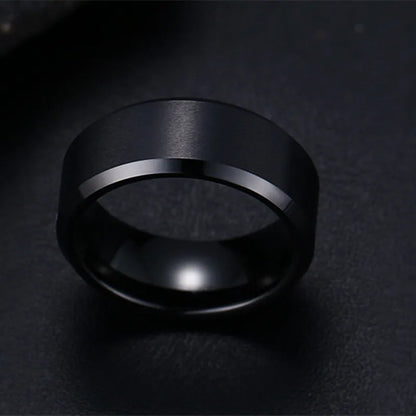 2021 Fashion Charm Jewelry ring men stainless steel Black Rings For Women