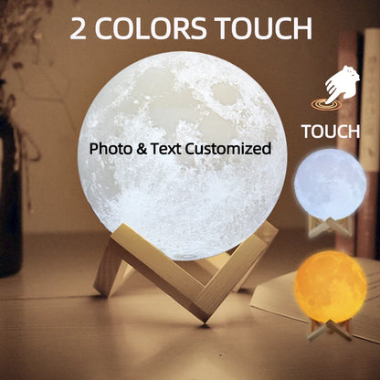 Personalized 3D Printing Moon Lamp Customized Photo Text Night