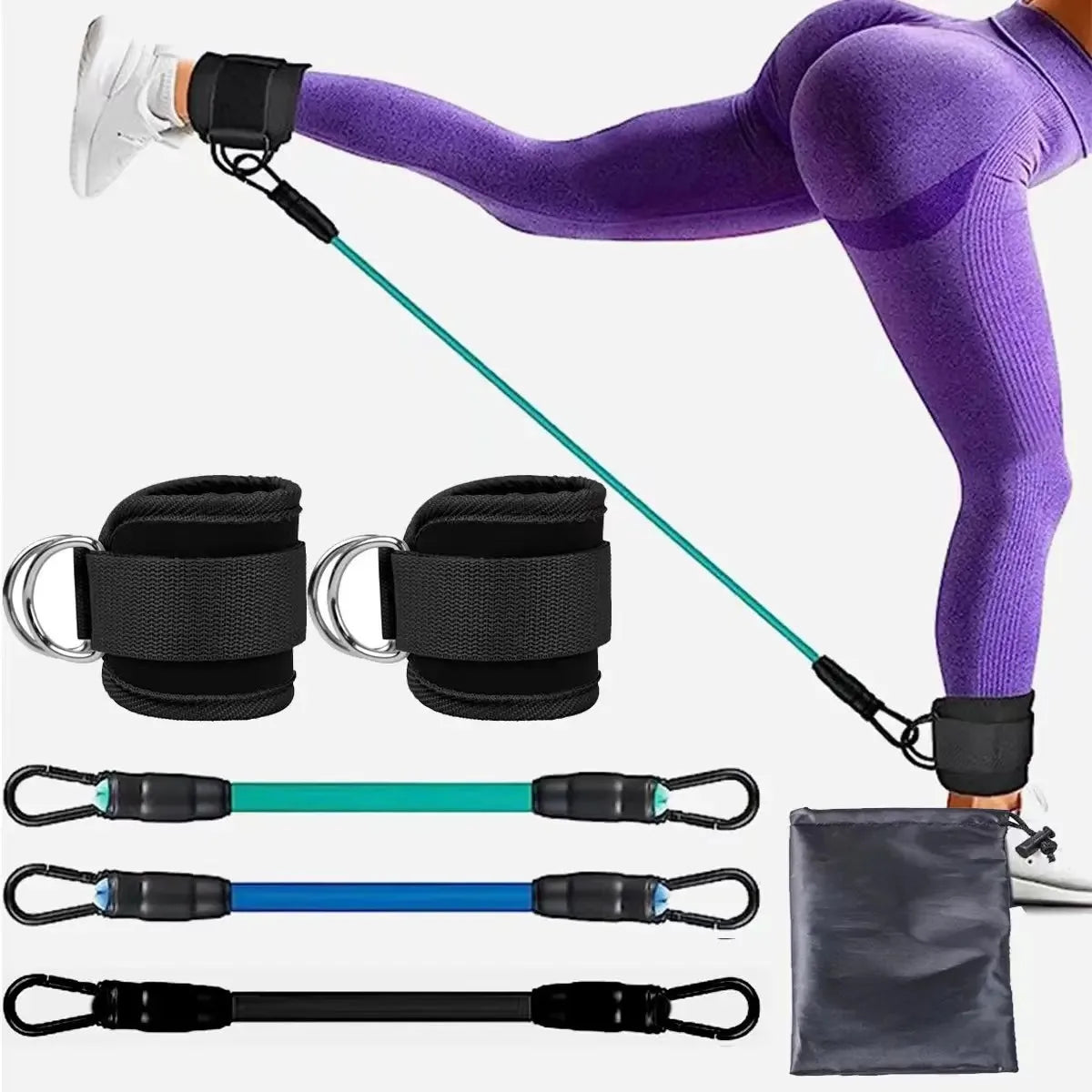 Ankle Strap Resistance Bands Hip Leg Strength Pull Rope Fitness Elastic