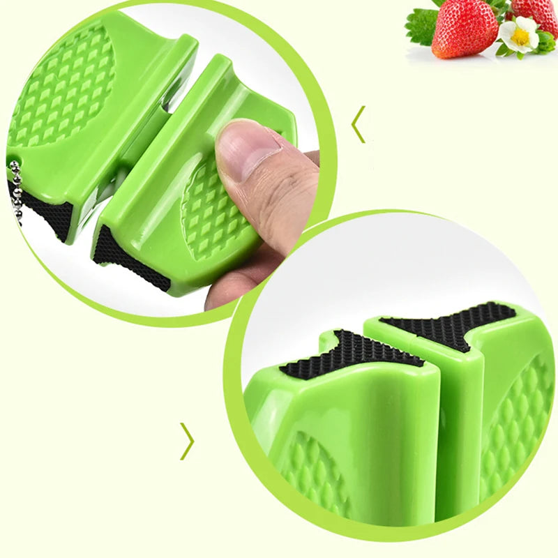 Mini Dual-sided Knife Sharpener, Portable Outdoor and Kitchen Tool for