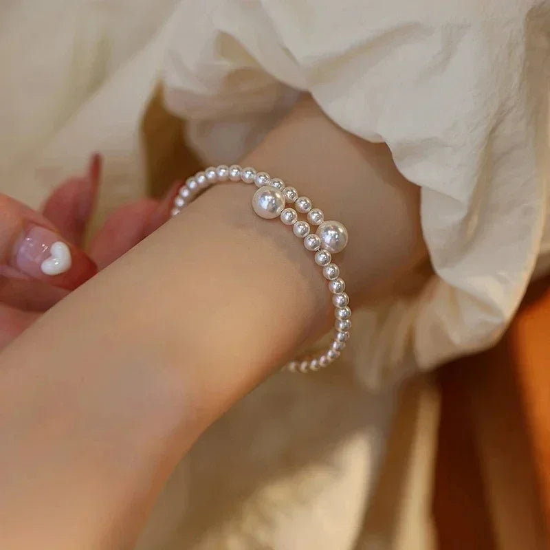 Imitation Pearl Stretchable Bracelet for Women Personalized Fashion Daily