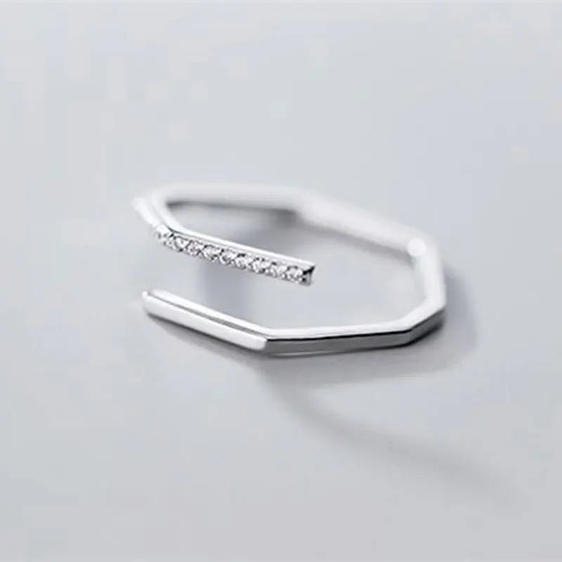 New 2024 Minimalist Thin Rings For Women Wedding Brilliant Cubic Zircon