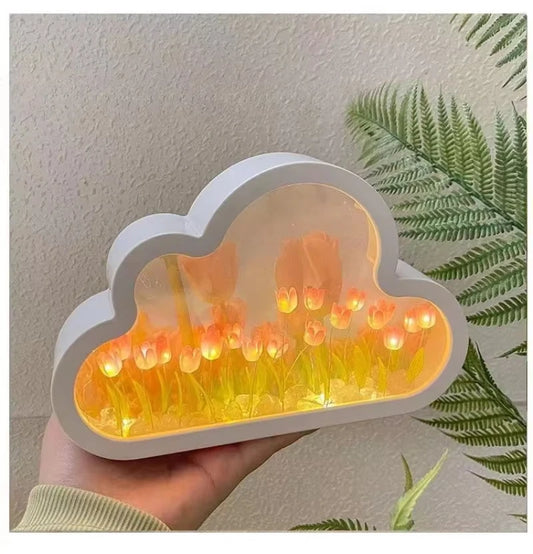 Tulip Cloud Sea of Flowers Night Light Creative Light Atmosphere