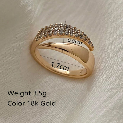 Korea New Fashion Jewelry Exquisite Silver Color Zircon Ring Elegant Women'