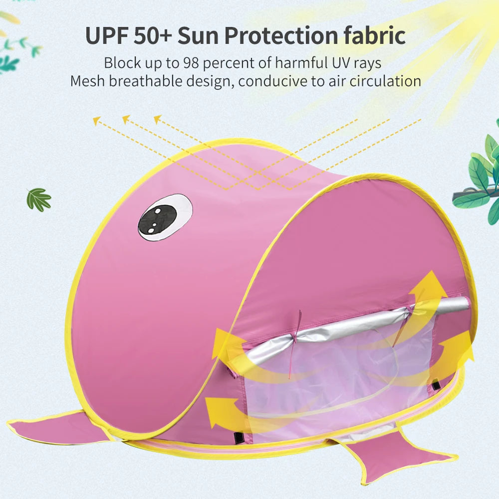 Baby Beach Tent Uv-protecting Sunshelter With A Pool Baby Kids Beach