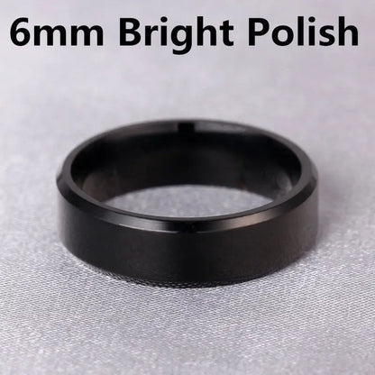 2021 Fashion Charm Jewelry ring men stainless steel Black Rings For Women