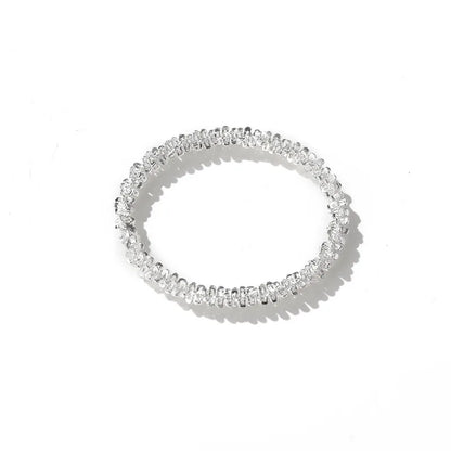 New 2024 Minimalist Thin Rings For Women Wedding Brilliant Cubic Zircon