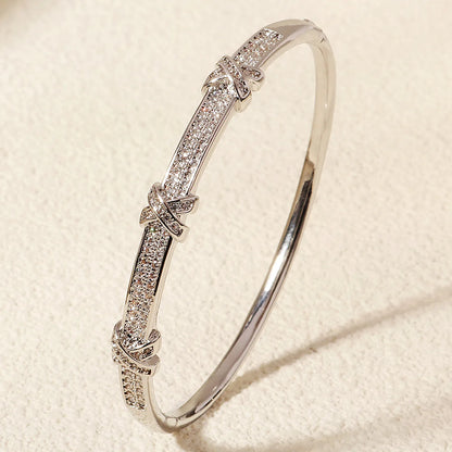 Copper With Zirconium Opening Female Simple Trendy Bracelet Trendy