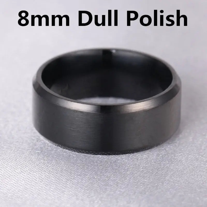 2021 Fashion Charm Jewelry ring men stainless steel Black Rings For Women