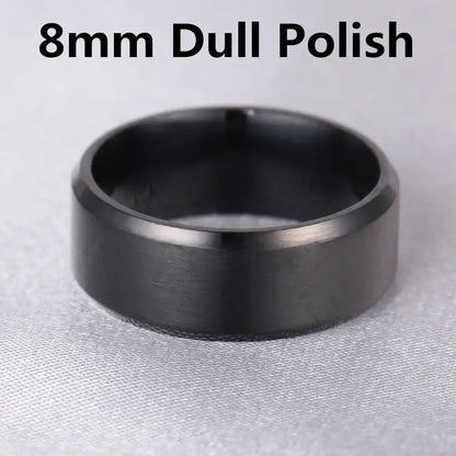 2021 Fashion Charm Jewelry ring men stainless steel Black Rings For Women