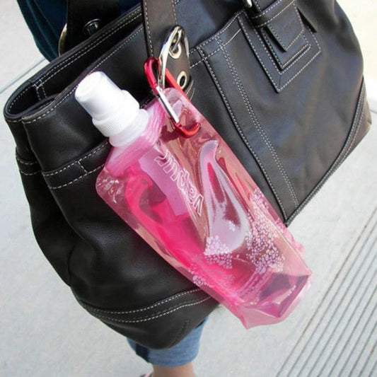 500ml Portable Folding Water Bag Creative Plastic Outdoor Sports