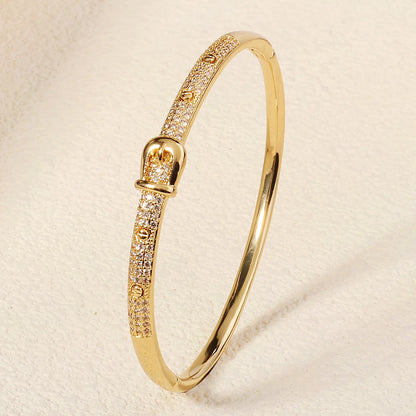 Copper With Zirconium Opening Female Simple Trendy Bracelet Trendy