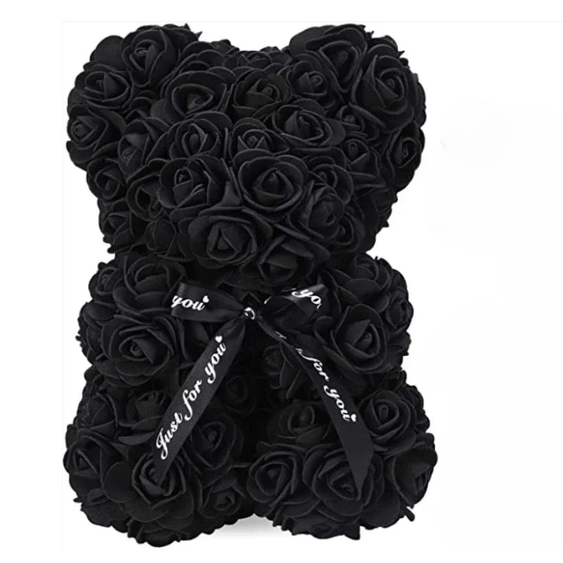 Artificial Flower Eternal Rose Teddy Bear for Mom Mother's Day Birthday