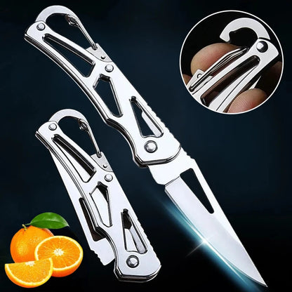 Stainless Steel Folding Fruit Knife, Outdoor Knife with Non-slip Handle,