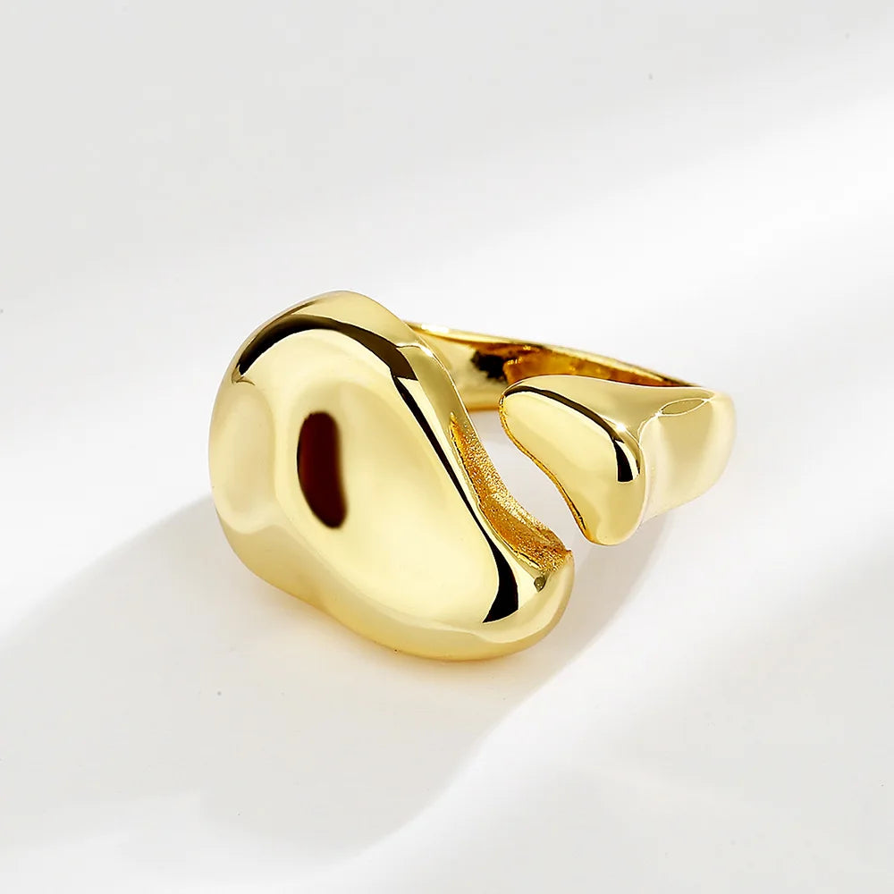 New Adjustable Colorful Drip Glaze Ring Women Fashion Retro Geometric