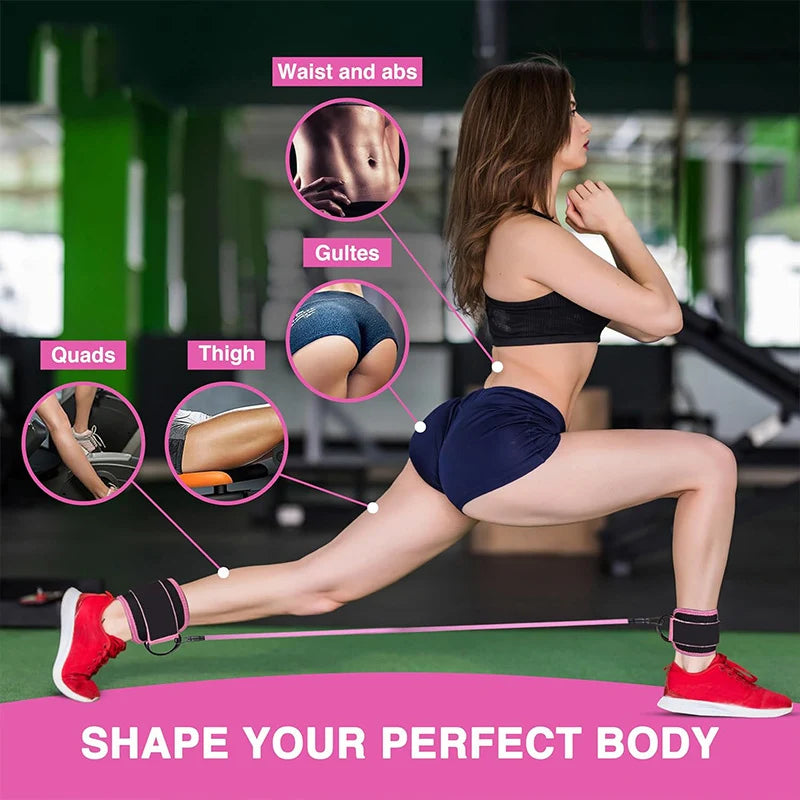 Ankle Strap Resistance Bands Hip Leg Strength Pull Rope Fitness Elastic