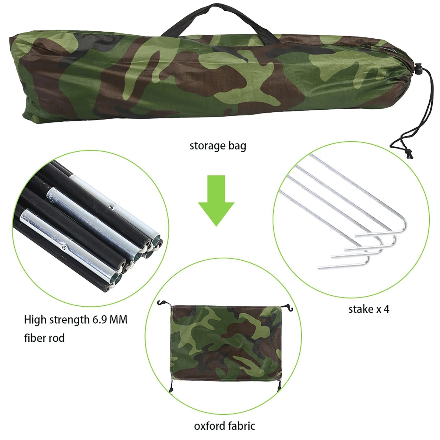 Camouflage Tent One Person Tent Outdoor Camouflage UV  Waterproof