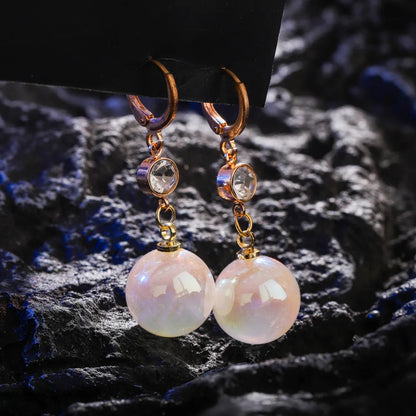 2022 New Trend Simulation Pearl Long Earrings Women's Flower Rhinestone