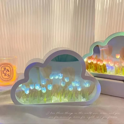 Tulip Cloud Sea of Flowers Night Light Creative Light Atmosphere