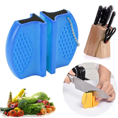 Mini Dual-sided Knife Sharpener, Portable Outdoor and Kitchen Tool for