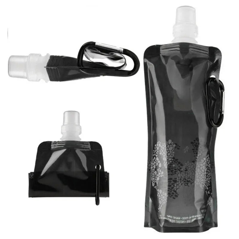 500ml Portable Folding Water Bag Creative Plastic Outdoor Sports