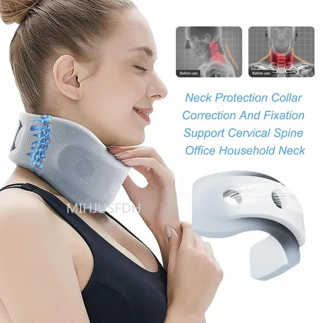 Neck Support Cervical Pillow Adjustable Soft Sponge Durable Foam for