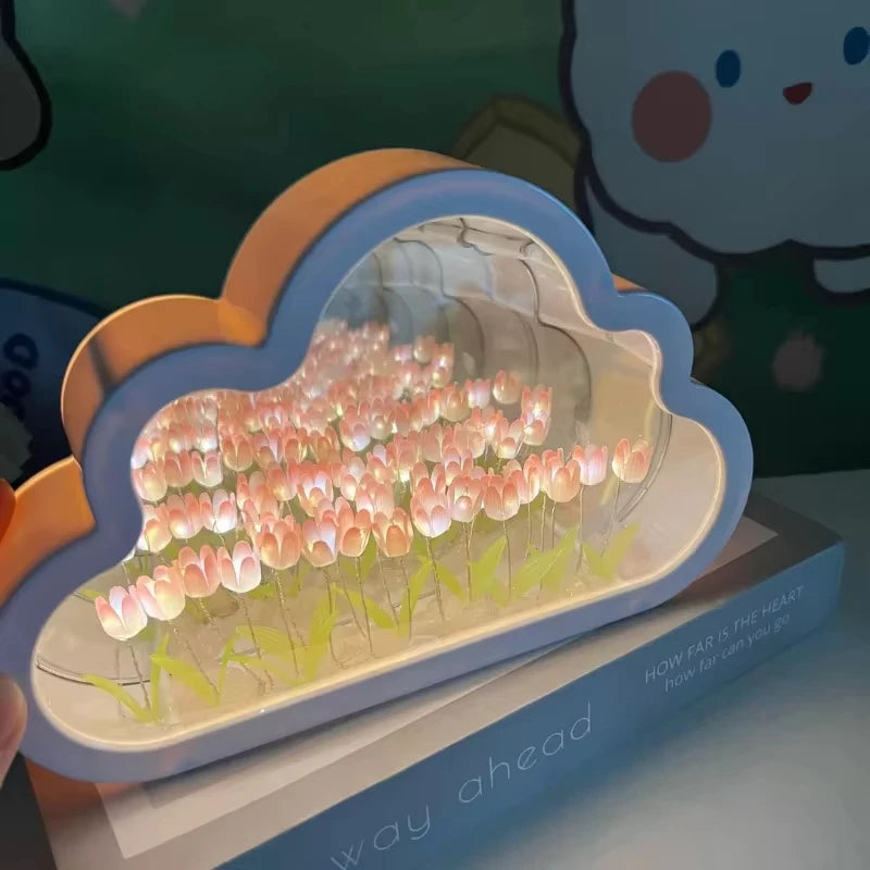 Tulip Cloud Sea of Flowers Night Light Creative Light Atmosphere