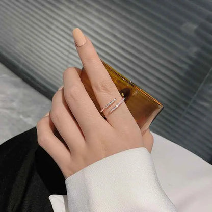 New 2024 Minimalist Thin Rings For Women Wedding Brilliant Cubic Zircon