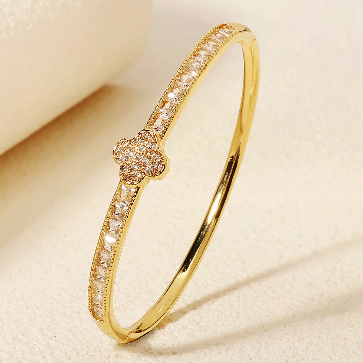 Copper With Zirconium Opening Female Simple Trendy Bracelet Trendy