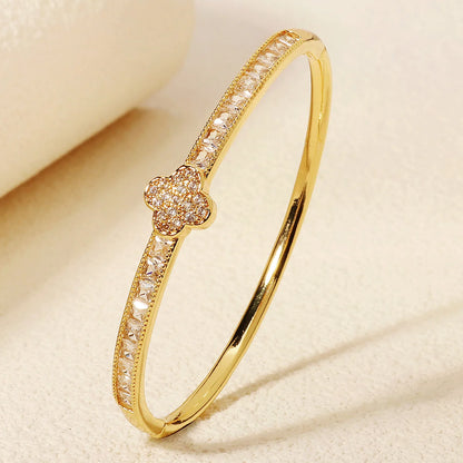 Copper With Zirconium Opening Female Simple Trendy Bracelet Trendy