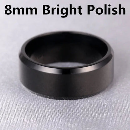 2021 Fashion Charm Jewelry ring men stainless steel Black Rings For Women
