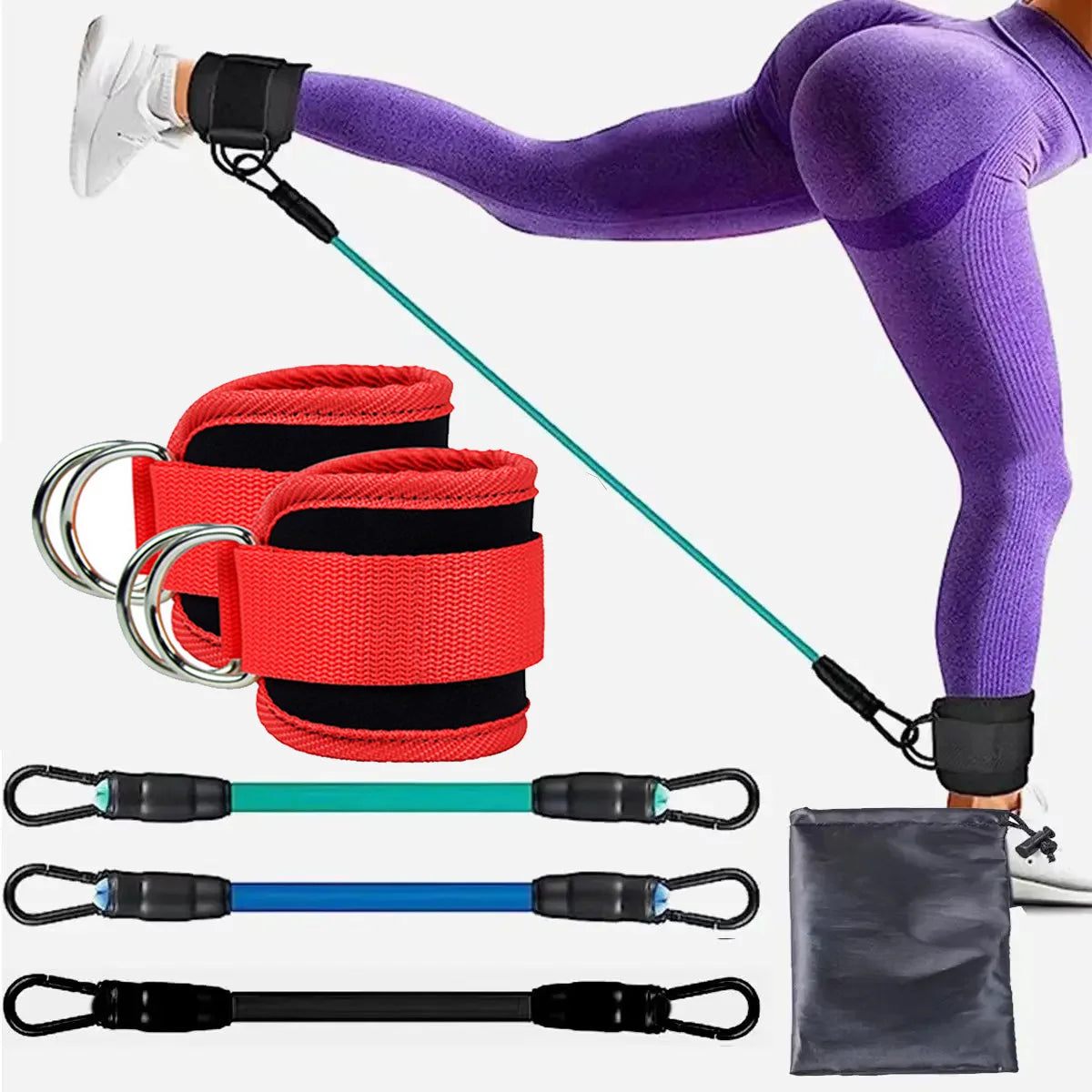 Ankle Strap Resistance Bands Hip Leg Strength Pull Rope Fitness Elastic