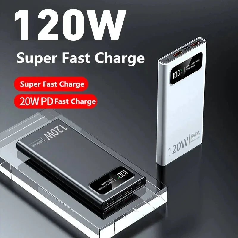 200000mAh 120W Power Bank Super Fast Charging Battery