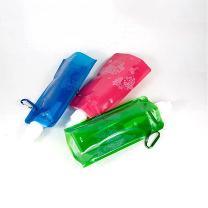 500ml Portable Folding Water Bag Creative Plastic Outdoor Sports