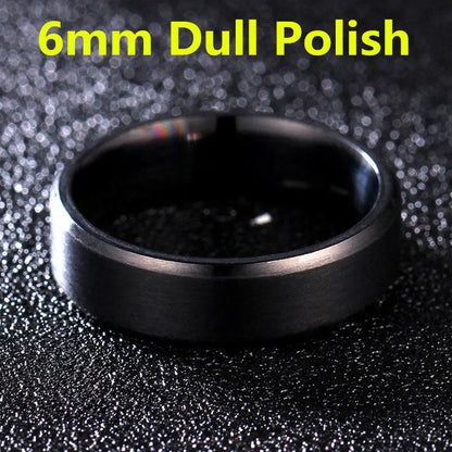 2021 Fashion Charm Jewelry ring men stainless steel Black Rings For Women